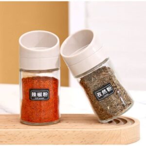 Adjustable glass spice jar