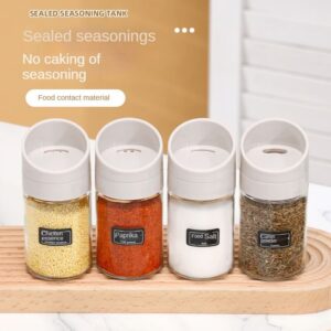 Adjustable glass spice jar