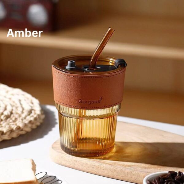 straw double drink coffee cup