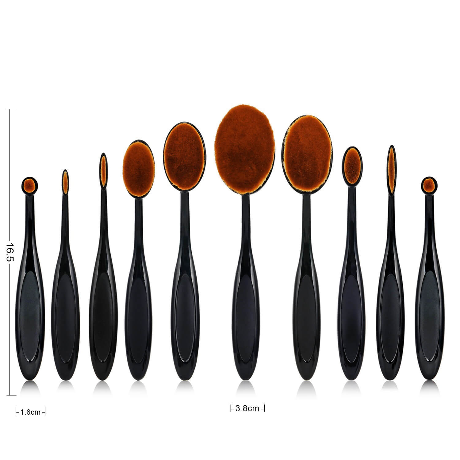 Oval Makeup Brush Set