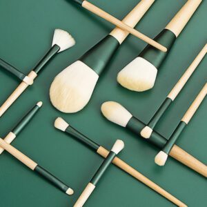 12 Pcs Green makeup brush set (3)