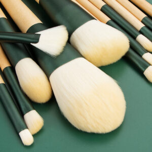 12 Pcs Green makeup brush set (4)