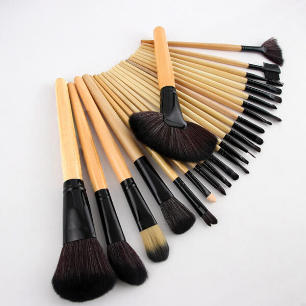 Natural wood color Persian hair makeup brush set (2)