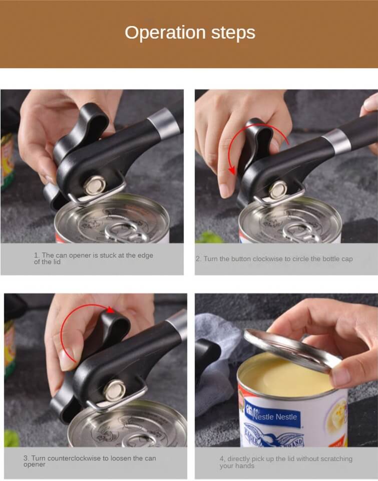 Stainless iron can opener