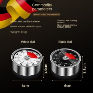 Stainless steel mechanical timer