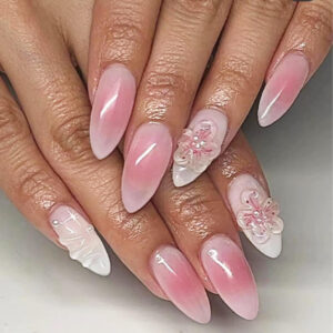 Peach nail stickers