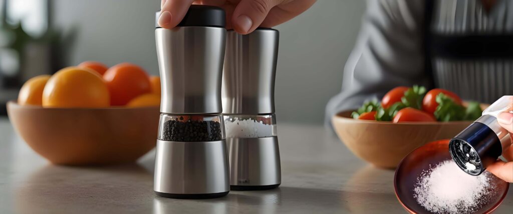 Squeeze Salt and Pepper Grinders